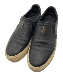 CHROME HEARTS（クロムハーツ）の古着「CH SLIP BLACK CALF RUBBER  / CH スリッポン」｜ブラック