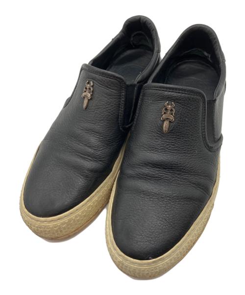 CHROME HEARTS（クロムハーツ）CHROME HEARTS (クロムハーツ) CH SLIP BLACK CALF RUBBER  / CH スリッポン ブラック サイズ:38の古着・服飾アイテム