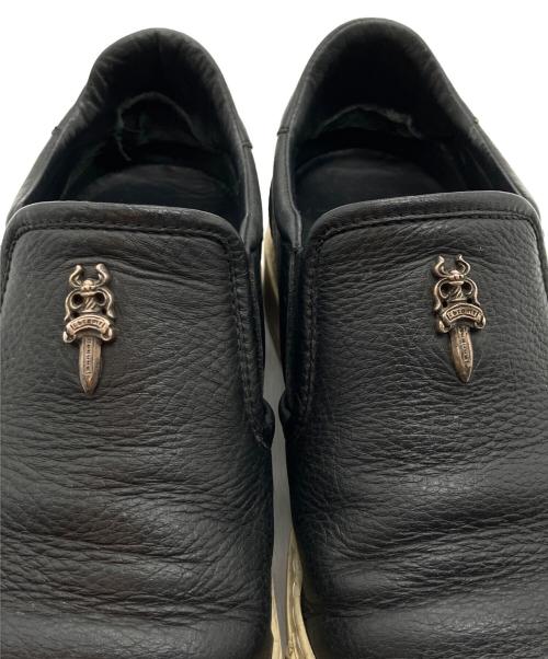 CHROME HEARTS（クロムハーツ）CHROME HEARTS (クロムハーツ) CH SLIP BLACK CALF RUBBER  / CH スリッポン ブラック サイズ:38の古着・服飾アイテム