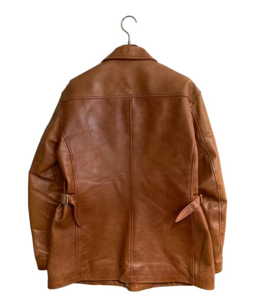 HAROLD'S GEAR（ハロルズギア）HAROLD'S GEAR (ハロルズギア) ホースハイドレザーカーコート ブラウン サイズ:Ｌの古着・服飾アイテム