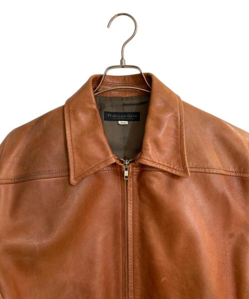 HAROLD'S GEAR（ハロルズギア）HAROLD'S GEAR (ハロルズギア) ホースハイドレザーカーコート ブラウン サイズ:Ｌの古着・服飾アイテム