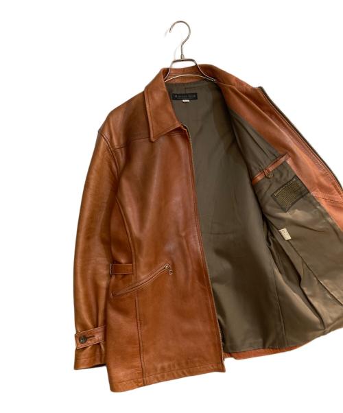 HAROLD'S GEAR（ハロルズギア）HAROLD'S GEAR (ハロルズギア) ホースハイドレザーカーコート ブラウン サイズ:Ｌの古着・服飾アイテム