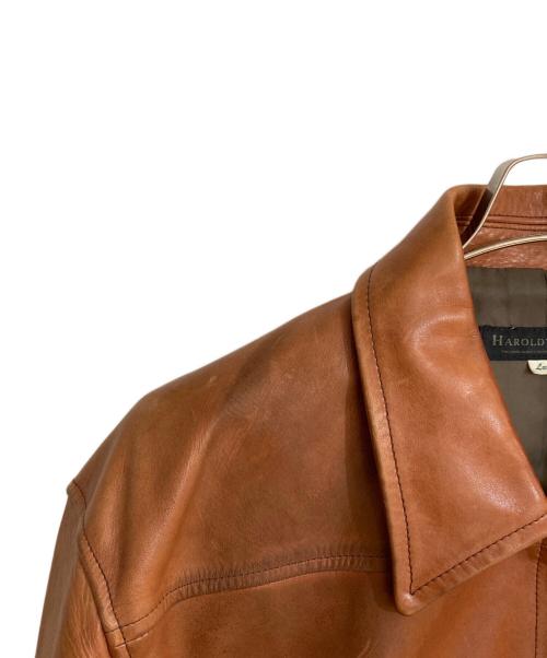 HAROLD'S GEAR（ハロルズギア）HAROLD'S GEAR (ハロルズギア) ホースハイドレザーカーコート ブラウン サイズ:Ｌの古着・服飾アイテム