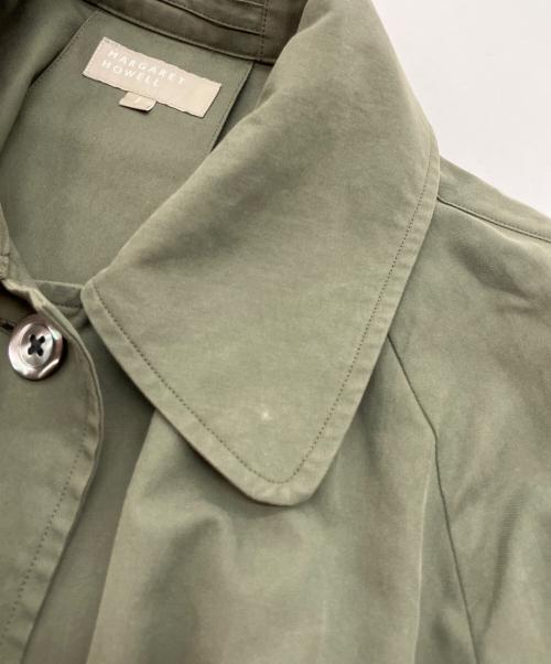 MARGARET HOWELL（マーガレットハウエル）MARGARET HOWELL (マーガレットハウエル) MATT COTTON TWILL ステンカラーコート/マット コットン ツイル  グリーン サイズ:1の古着・服飾アイテム