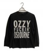 Murinaムリナ）の古着「OZZY FUCKIN' OSBOURNEロングスリーブカットソー」｜ブラック