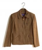 RALPH LAUREN Purple Labelラルフ ローレン パープル レーベル）の古着「ヘリンボーンジップアップスポーツジャケット」｜ブラウン