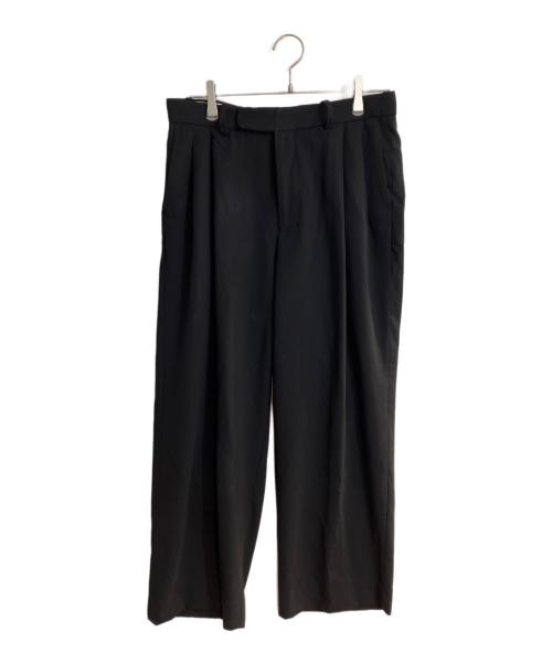 MARKAWARE（マーカウェア）MARKAWARE (マーカウェア) DOUBLE PLEATED TROUSERS/ダブル プリーツ トラウザーズ ブラック サイズ:2の古着・服飾アイテム