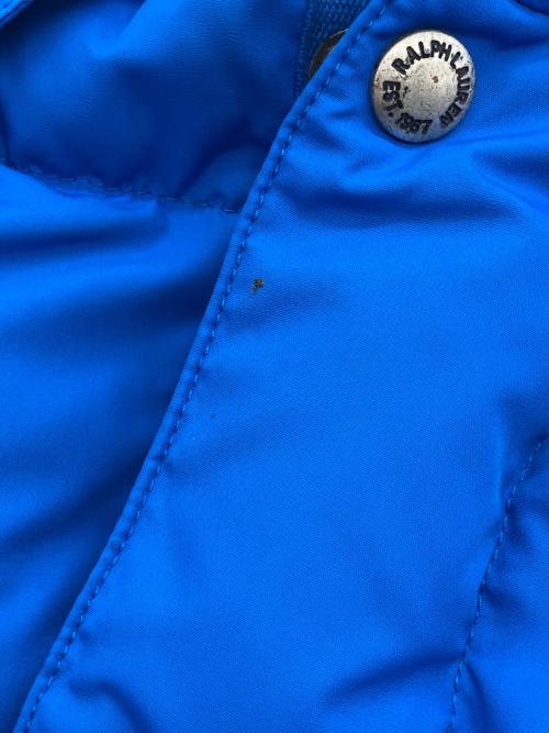 POLO RALPH LAUREN（ポロ・ラルフローレン）POLO RALPH LAUREN (ポロ・ラルフローレン) ポニー刺繍フーデッドダウンベスト ブルー サイズ:Mの古着・服飾アイテム