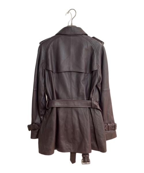 COACH（コーチ）COACH (コーチ) ラムレザーショートトレンチコート パープル サイズ:Sの古着・服飾アイテム