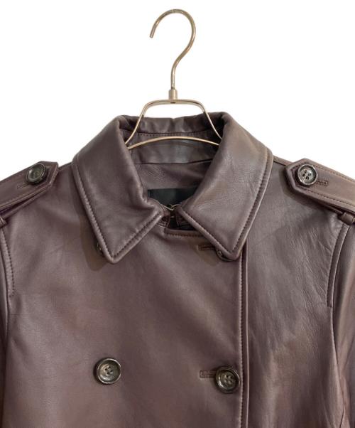 COACH（コーチ）COACH (コーチ) ラムレザーショートトレンチコート パープル サイズ:Sの古着・服飾アイテム