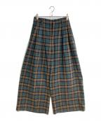 MAISON SPECIALメゾンスペシャル）の古着「Two-Tucks Wide Baggy Pants/ツーラックワイドバギーパンツ」｜グリーン