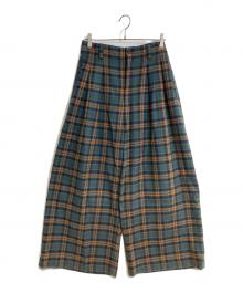 MAISON SPECIAL（メゾンスペシャル）の古着「Two-Tucks Wide Baggy Pants/ツーラックワイドバギーパンツ」｜グリーン