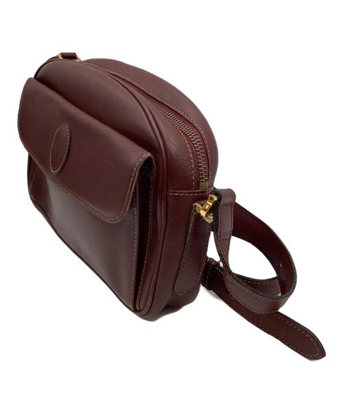 Cartier（カルティエ）Cartier (カルティエ) マストラインショルダーバッグ バーガンディーの古着・服飾アイテム