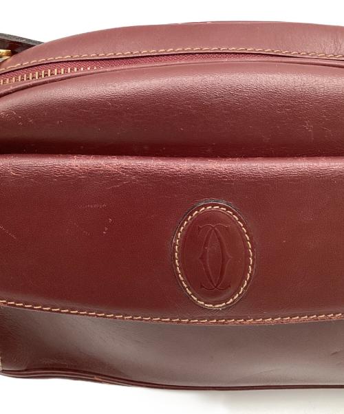 Cartier（カルティエ）Cartier (カルティエ) マストラインショルダーバッグ バーガンディーの古着・服飾アイテム