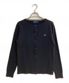 FRED PERRYフレッドペリー）の古着「丸首ニットカーディガン」｜ブラック
