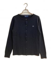 FRED PERRY（フレッドペリー）の古着「丸首ニットカーディガン」｜ブラック