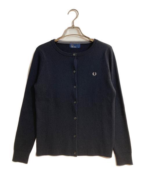 FRED PERRY（フレッドペリー）FRED PERRY (フレッドペリー) 丸首ニットカーディガン ブラック サイズ:10の古着・服飾アイテム
