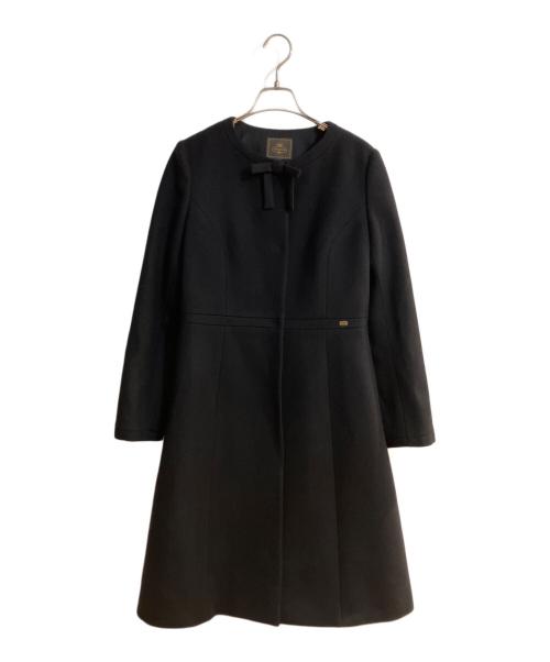 TOCCA（トッカ）TOCCA (トッカ) 【消臭】MILKY PUFF リボンウールコート/ミルキーパフ ブラック サイズ:2の古着・服飾アイテム