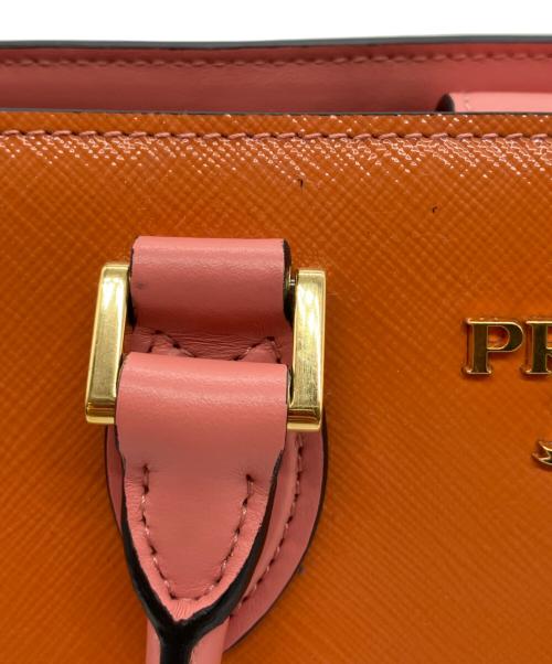 PRADA（プラダ）PRADA (プラダ) 2WAYバッグ オレンジ・ピンクの古着・服飾アイテム