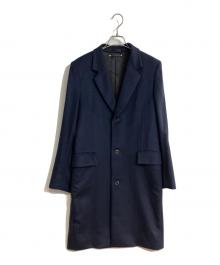 PAUL SMITH（ポールスミス）の古着「CASHMERE SINGLE CHESTER COAT/カシミヤ シングル チェスターコート」｜ネイビー