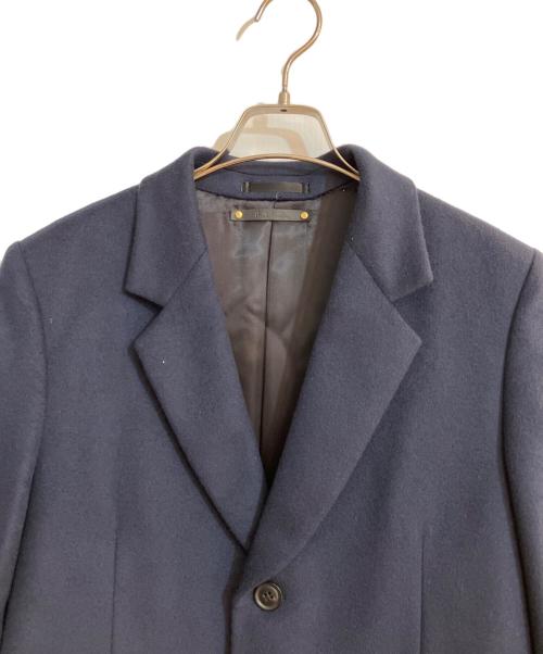 PAUL SMITH（ポールスミス）PAUL SMITH (ポールスミス) CASHMERE SINGLE CHESTER COAT/カシミヤ シングル チェスターコート ネイビー サイズ:Mの古着・服飾アイテム