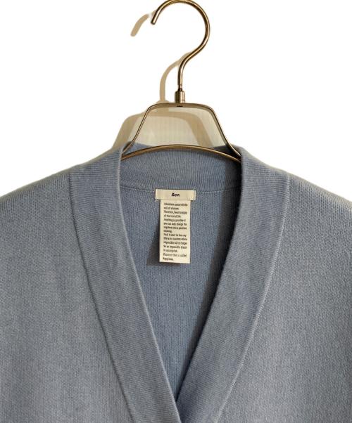 Sov.（ソブ）Sov. (ソブ) シャギーモール ブロッキングカーディガン スカイブルー サイズ:FREEの古着・服飾アイテム