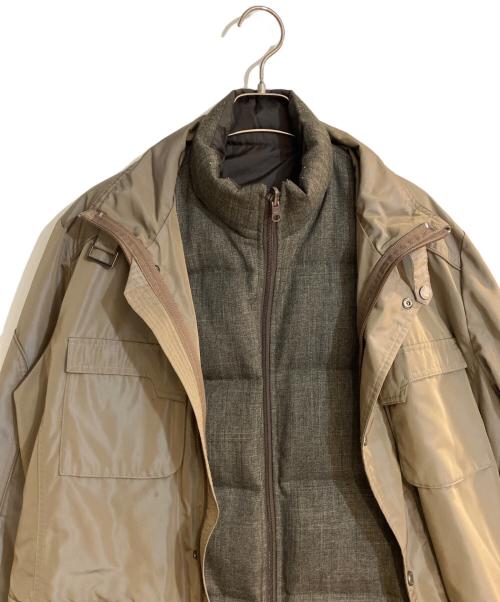 LANVIN COLLECTION（ランバンコレクション）LANVIN COLLECTION (ランバンコレクション) デタッチャブルダウンベスト付きミリタリージャケット ブラウン サイズ:48の古着・服飾アイテム