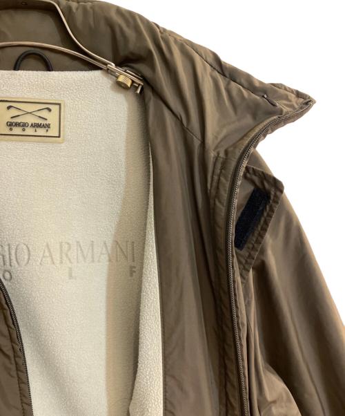 GIORGIO ARMANI GOLF（ジョルジオ アルマーニ ゴルフ）GIORGIO ARMANI GOLF (ジョルジオ アルマーニ ゴルフ) アーカイブ裏フリースサイドジップジャケット ブラウン サイズ:48の古着・服飾アイテム
