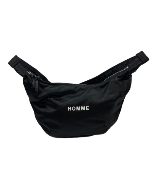 COMME des GARCONS HOMME（コムデギャルソン オム）COMME des GARCONS HOMME (コムデギャルソン オム) 綿ナイロンショルダーバッグ ブラックの古着・服飾アイテム