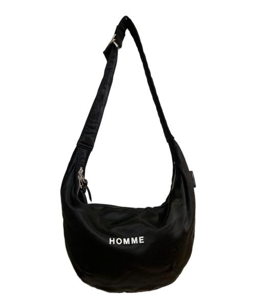 COMME des GARCONS HOMME（コムデギャルソン オム）COMME des GARCONS HOMME (コムデギャルソン オム) 綿ナイロンショルダーバッグ ブラックの古着・服飾アイテム