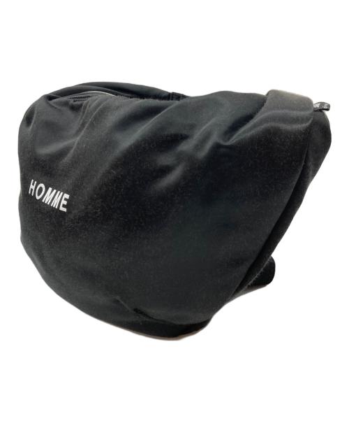COMME des GARCONS HOMME（コムデギャルソン オム）COMME des GARCONS HOMME (コムデギャルソン オム) 綿ナイロンショルダーバッグ ブラックの古着・服飾アイテム