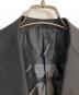 中古・古着 GIORGIO ARMANI (ジョルジオアルマーニ) ピークドラペルストライプセットアップスーツ ブラック サイズ:46：18000円