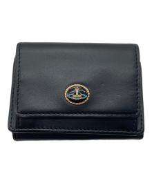 Vivienne Westwood（ヴィヴィアンウエストウッド）の古着「Vintage Orb 三つ折りミニウォレット」｜ブラック