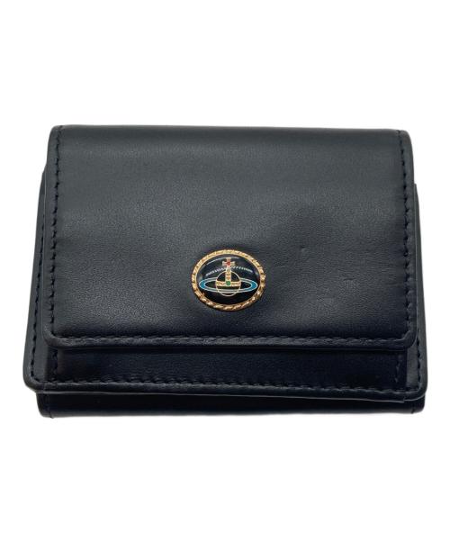 Vivienne Westwood（ヴィヴィアンウエストウッド）Vivienne Westwood (ヴィヴィアンウエストウッド) Vintage Orb 三つ折りミニウォレット ブラックの古着・服飾アイテム