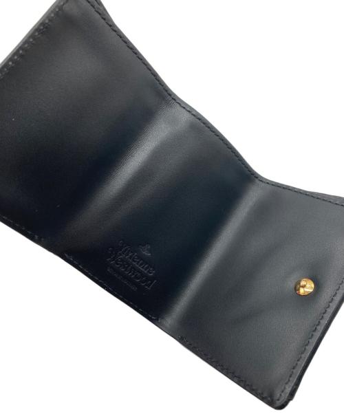 Vivienne Westwood（ヴィヴィアンウエストウッド）Vivienne Westwood (ヴィヴィアンウエストウッド) Vintage Orb 三つ折りミニウォレット ブラックの古着・服飾アイテム