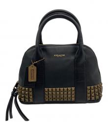 COACH（コーチ）の古着「ブリーカースタッズレザーミニサッチェル」｜ブラック