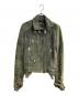 DIESEL（ディーゼル）の古着「ゴートスキンスウェードライダースジャケット」｜グリーン