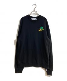 OFFWHITE（オフホワイト）の古着「ブラッシュ アロー クルーネック プルオーバー スウェット」｜ブラック