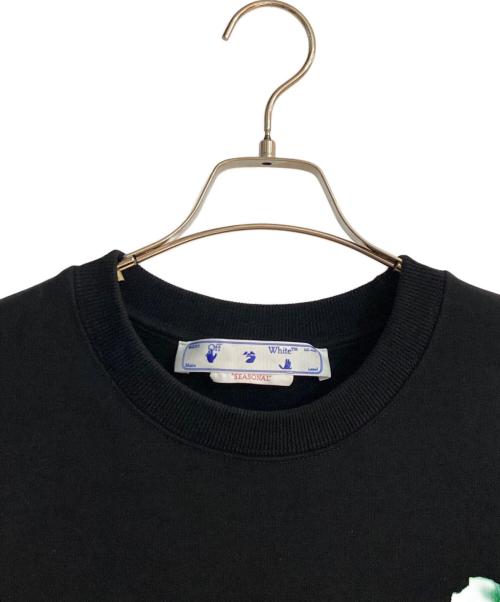 OFFWHITE（オフホワイト）OFFWHITE (オフホワイト) ブラッシュ アロー クルーネック プルオーバー スウェット ブラック サイズ:XLの古着・服飾アイテム