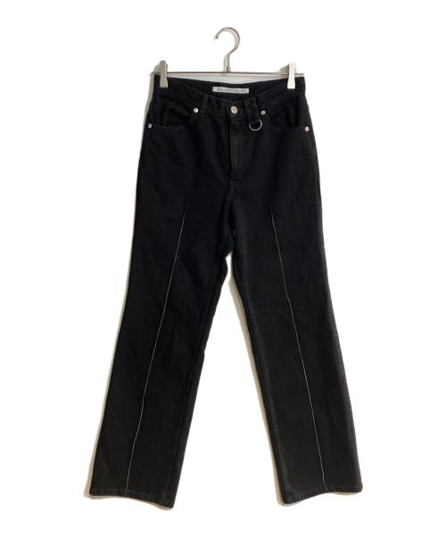 JOHN LAWRENCE SULLIVAN（ジョン ローレンス サリバン）JOHN LAWRENCE SULLIVAN (ジョン ローレンス サリバン) WASHED DENIM SEAM TUCK PANTS/ォッシュド デニム シーム タック パンツ ブラック サイズ:44の古着・服飾アイテム