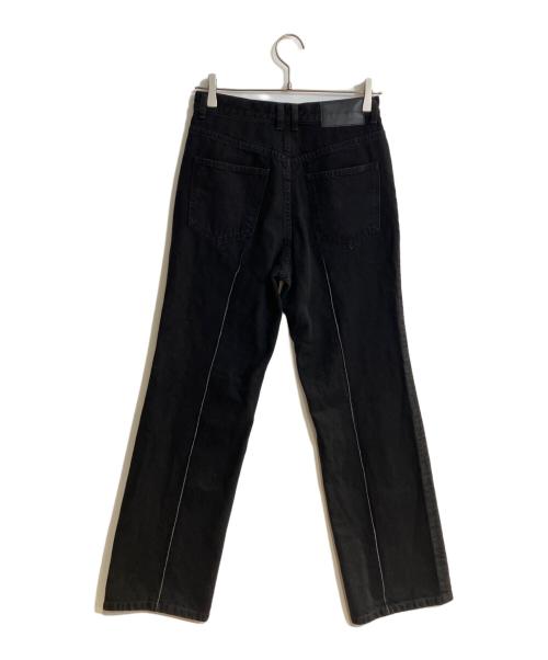 JOHN LAWRENCE SULLIVAN（ジョン ローレンス サリバン）JOHN LAWRENCE SULLIVAN (ジョン ローレンス サリバン) WASHED DENIM SEAM TUCK PANTS/ォッシュド デニム シーム タック パンツ ブラック サイズ:44の古着・服飾アイテム
