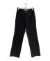 JOHN LAWRENCE SULLIVAN（ジョン ローレンス サリバン）の古着「WASHED DENIM SEAM TUCK PANTS/ォッシュド デニム シーム タック パンツ」｜ブラック
