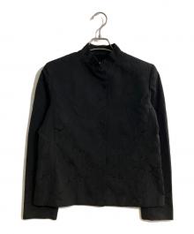 MaxMara（マックスマーラ）の古着「マオカラージャガードジャケット」｜ブラック