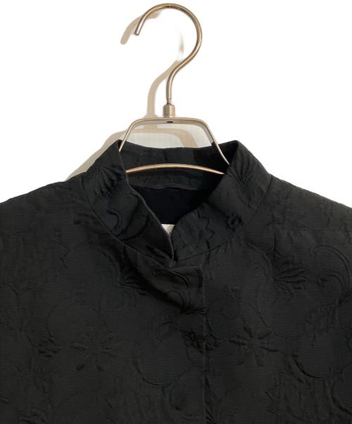 MaxMara（マックスマーラ）MaxMara (マックスマーラ) マオカラージャガードジャケット ブラック サイズ:Mの古着・服飾アイテム