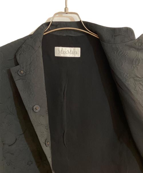 MaxMara（マックスマーラ）MaxMara (マックスマーラ) マオカラージャガードジャケット ブラック サイズ:Mの古着・服飾アイテム