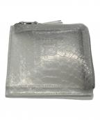 COMME des GARCONSコムデギャルソン）の古着「Snake Transparent L Zip Wallet/スネーク トランスペアレント エル ジップ ウォレット」｜ホワイト