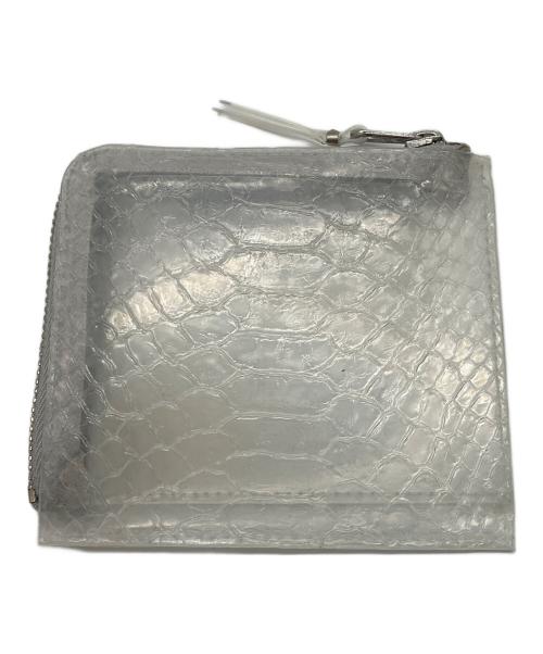 COMME des GARCONS（コムデギャルソン）COMME des GARCONS (コムデギャルソン) Snake Transparent L Zip Wallet/スネーク トランスペアレント エル ジップ ウォレット ホワイトの古着・服飾アイテム