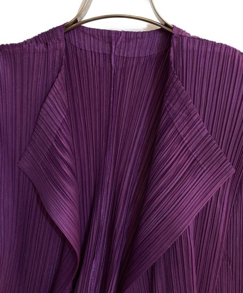 PLEATS PLEASE（プリーツプリーズ）PLEATS PLEASE (プリーツプリーズ) プリーツボレロカーディガン パープル サイズ:3の古着・服飾アイテム