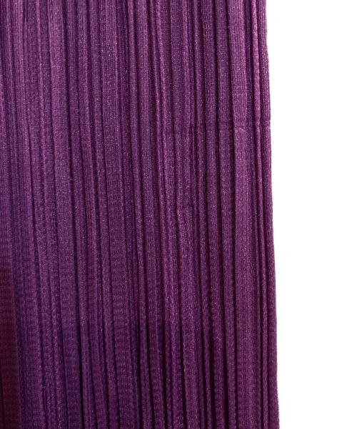 PLEATS PLEASE（プリーツプリーズ）PLEATS PLEASE (プリーツプリーズ) プリーツボレロカーディガン パープル サイズ:3の古着・服飾アイテム