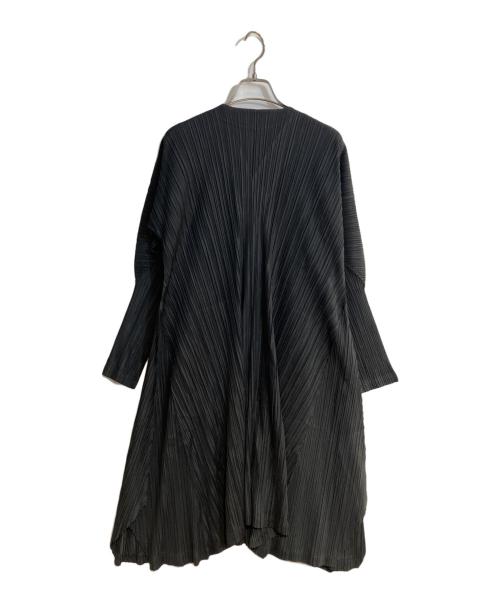 PLEATS PLEASE（プリーツプリーズ）PLEATS PLEASE (プリーツプリーズ) プリーツロングカーディガン ブラック サイズ:3の古着・服飾アイテム